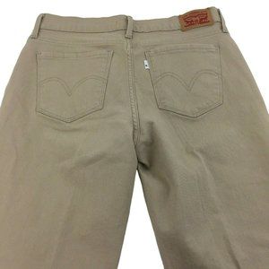 Levi Strauss 505 Straight Jeans Womens 30 Khaki Tan